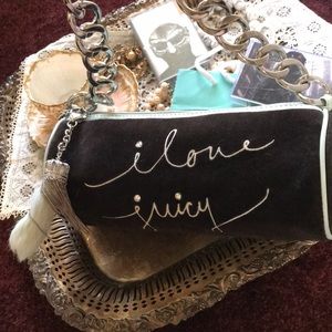 Rare OG Juicy Couture Velour Y2K Barrel Bag Tootise Roll Mini Purse Authentic